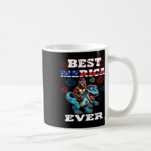 Taza De Café Dino Bigfoot 4 De Julio De 1776 Boys Bandera Ameri