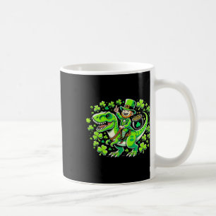 Taza De Café Dino Día de San Patricio T-rex Niños St Pats Dinos