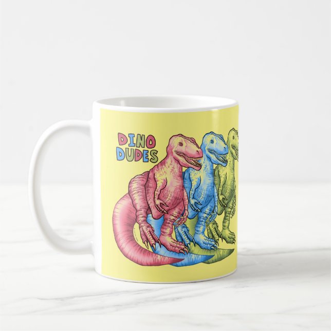 Taza De Café Dino Dudes Dinosaurs Mug (Izquierda)