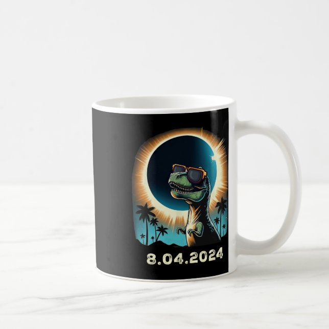 Taza De Café Dino Eclipse Solar Con Gles Eclipépticos Solares (Derecha)