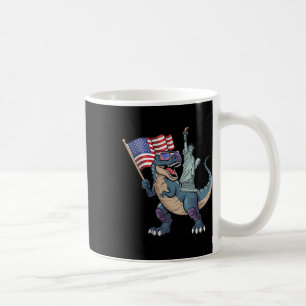 Taza De Café Dino Estatua De La Libertad 4 De Julio Niños Graci