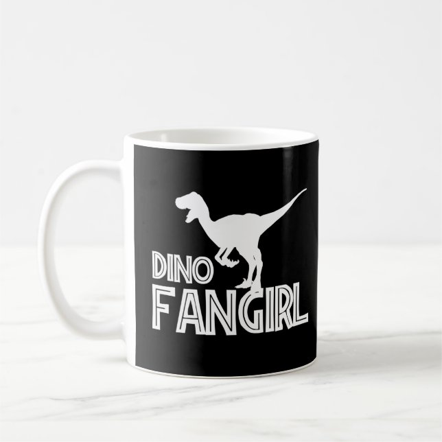 Taza De Café Dino Fangirl - Dinosaur Lover (Izquierda)