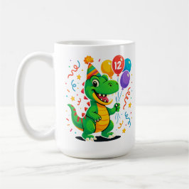 Taza De Café Dino Kids de cumpleaños personalizados