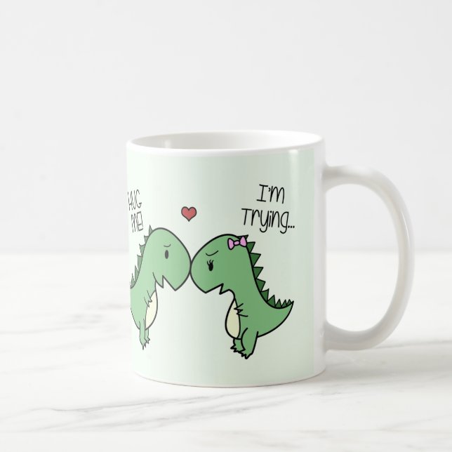 Taza De Café ¡Dino Love Mug! [En verde] (Derecha)