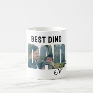 Taza De Café Dino Mejor Papá del Mundo Foto Personalizada