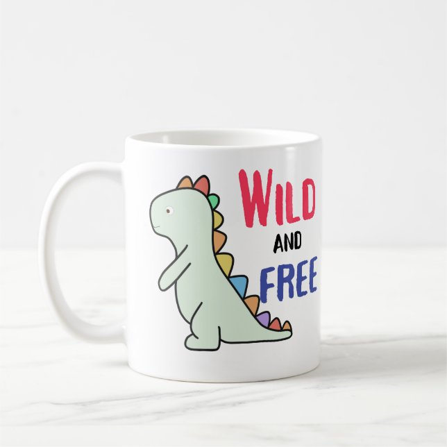 Taza De Café Dino salvaje y libre (Izquierda)