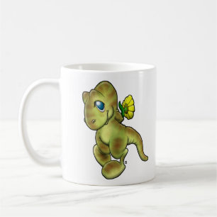 Taza De Café Dino y flor