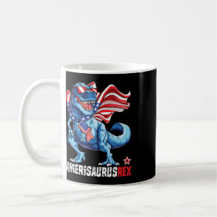 Taza De Café Dinosaur 4 de julio niños niñas hombres Amerisauru