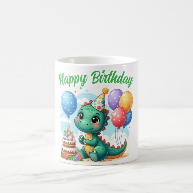 Taza De Café Dinosaur Birthday Mug (Centro)