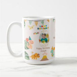 Taza De Café Dinosaur Birthday Mug Gift - Foto Personalizado