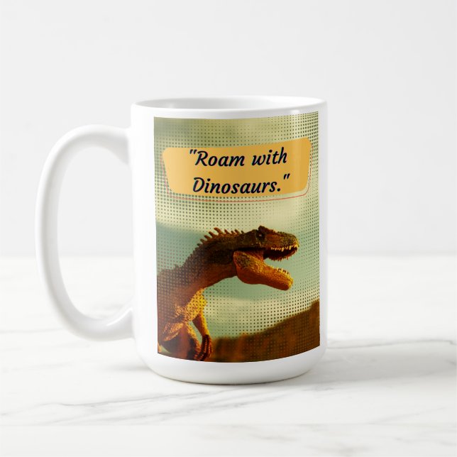 TAZA DE CAFÉ DINOSAUR CITA DISEÑO (Izquierda)
