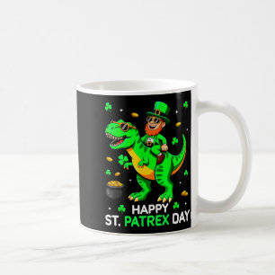 Taza De Café Dinosaur día de san patricio duende día de san pat