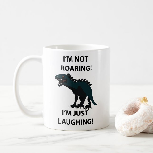 Taza De Café Dinosaur Divertido (Con donut)