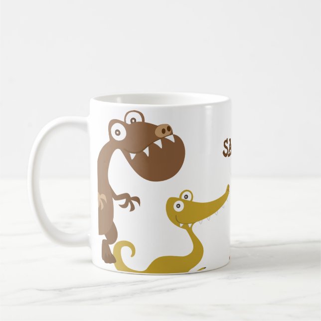 Taza De Café Dinosaur Land Mug (Izquierda)