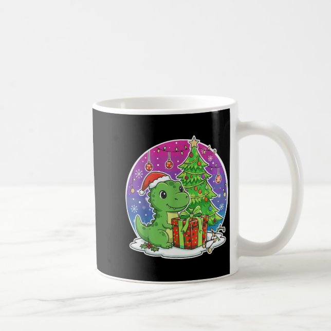 Taza De Café Dinosaur Santa Hat Xmas Dinosaur Lover Adults Boy  (Derecha)