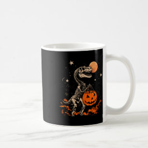 Taza De Café Dinosaur Skeleton Scary Pumpkin Moon Halloween Boy