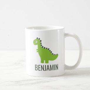 Taza De Café Dinosaur T Rex Dino Baby Simple Cute Name Personal
