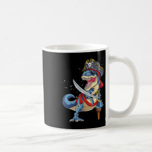 Taza De Café Dinosaur T Rex Pirate Jolly Roger Halloween Regalo