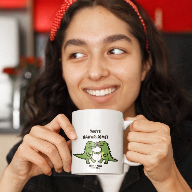 Taza De Café Dinosaur valentines   (Subido por el creador)