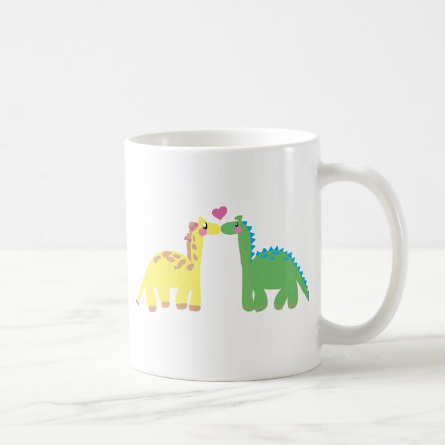 Taza De Café DINOsaur y un GIRAFFE (Derecha)