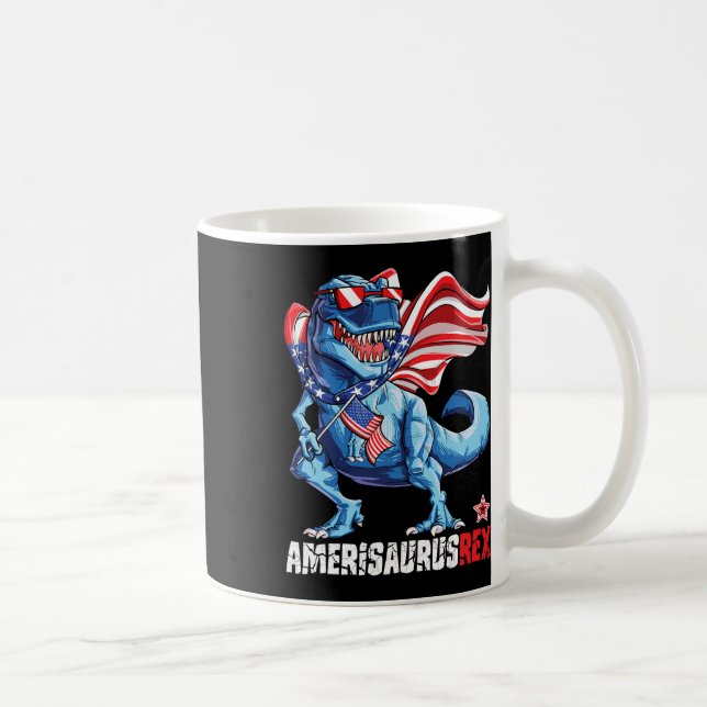 Taza De Café Dinosaurio 4 De Julio Chicas De Niños Amerisaurus  (Derecha)