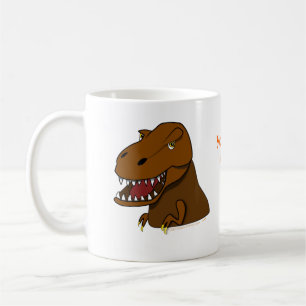 Taza De Café Dinosaurio asustadizo del dibujo animado de Rex