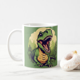 Taza De Café Dinosaurio con divertido prehistórico para niños