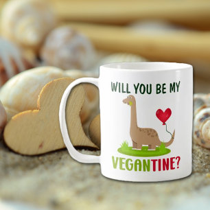 Taza De Café Dinosaurio cutáneo vegetal, Día de San Valentín