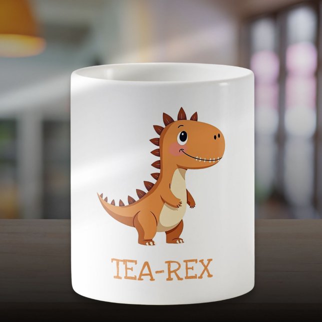 Taza De Café Dinosaurio Cute Tea-Rex (Cute Tea-Rex Dinosaur Coffee Mug)