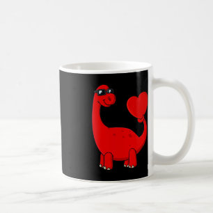 Taza De Café Dinosaurio día de San Valentín con Chica de niños