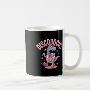 Taza De Café Dinosaurio Diplodocus Bailando Disco Dino Divertid