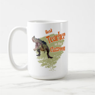 Taza De Café Dinosaurio Divertido Mejor Profesor en la Clase