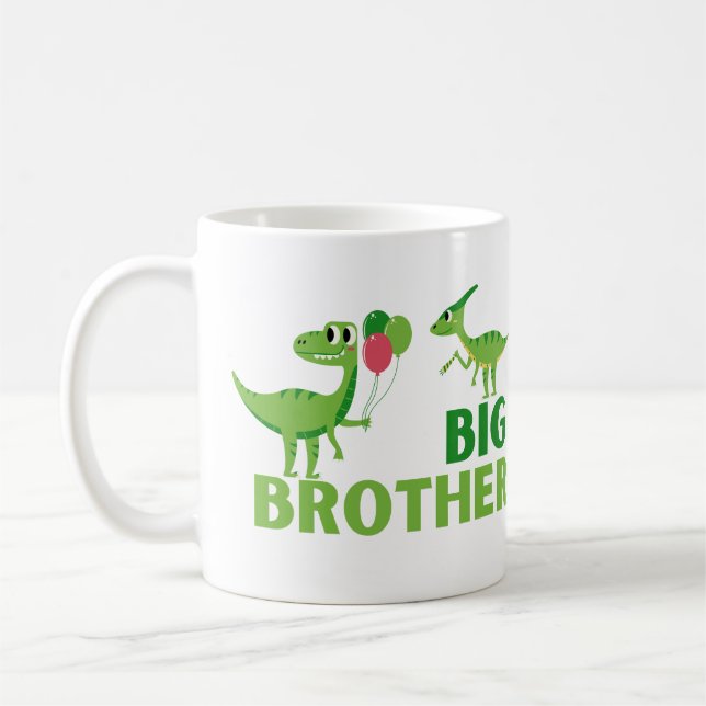 Taza De Café Dinosaurio hermano grande (Izquierda)