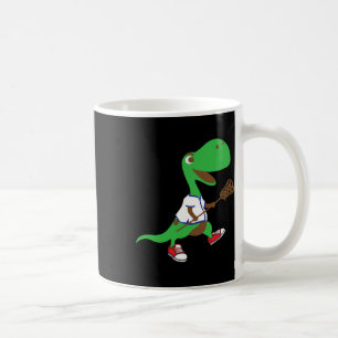 Taza De Café Dinosaurio jugando lacrosse Cool Gif de equipo de 