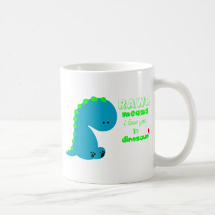 Taza De Café Dinosaurio lindo RAWR