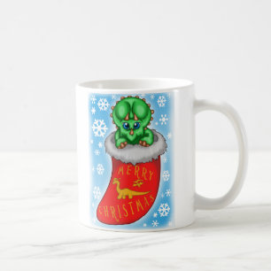 Taza De Café Dinosaurio navidad