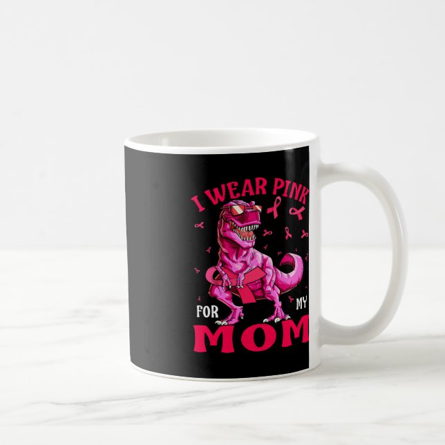 Taza De Café Dinosaurio para la conciencia del cáncer de mama d (Derecha)