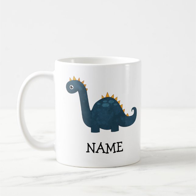 Taza De Café Dinosaurio Personalizado infantil personalizado (Izquierda)