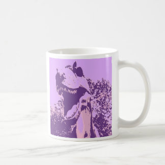 Taza De Café Dinosaurio púrpura T-Rex