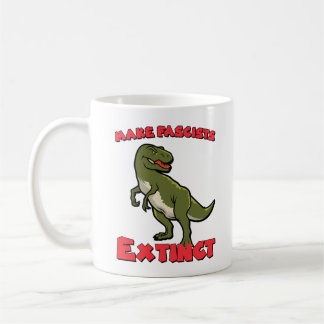 Taza De Café Dinosaurio retro lindo - Extinge fascistas