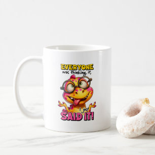 Taza De Café Dinosaurio sarcástico, todos lo estaban pensando