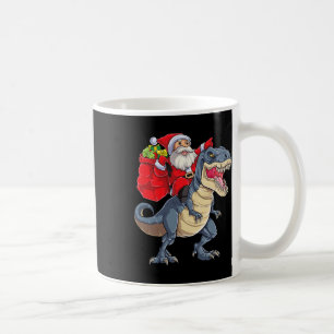 Taza De Café Dinosaurio T Rex Navidad Santa Niños Hombres Chica