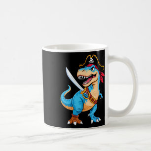 Taza De Café Dinosaurio T Rex Pirata Niños Funny Halloween Co