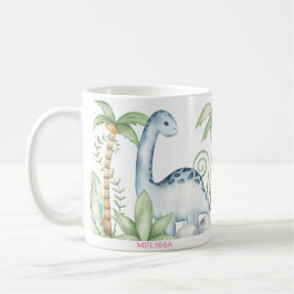Taza De Café Dinosaurio Triceratops Cute Rosa Personalizado