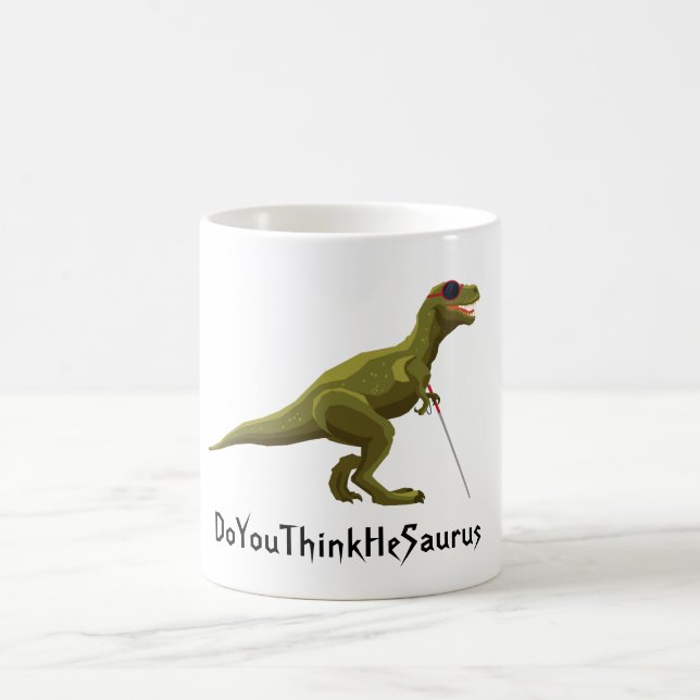 Taza De Café Dinosaurio verde (Centro)