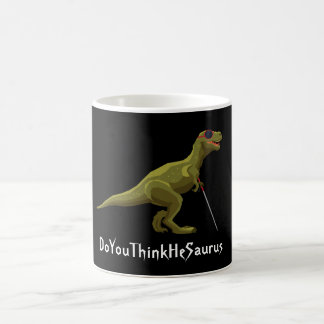 Taza De Café Dinosaurio verde ciego