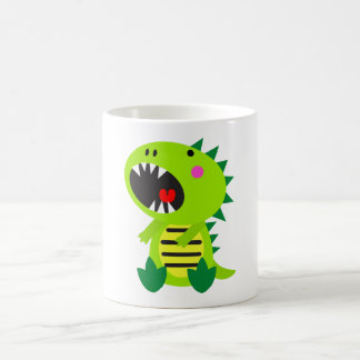 Taza De Café Dinosaurio verde RAWR