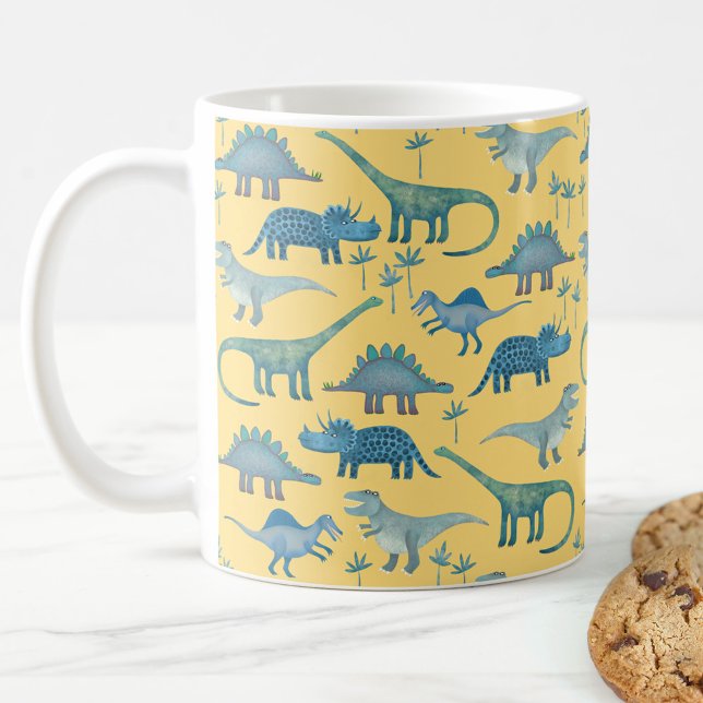 Taza De Café Dinosaurios Amarillos (Subido por el creador)