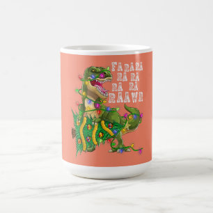 Taza De Café Dinosaurios Árbol de Navidad Rex Hombres Niños