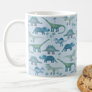 Taza De Café Dinosaurios azules
